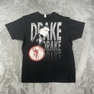 Drake Shirt Mens Large Black Portrait Photo Graphic Music Tee Tultex 2010